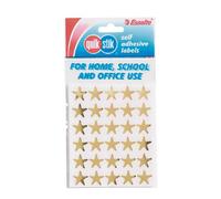 Confezione da 10 etichette autoadesive permanenti Quik Stik Stars, dai 3 anni in