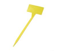 Confezione da 10 etichette in plastica per piante all'insù, per vaschette da vivaio, etichette da giardino per un monitoraggio accurato delle piante (giallo)