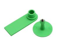 Confezione da 10 etichette per orecchie per capre e pecore (senza scrittura), orecchini a testa in rame, etichetta per conigli, forniture per animali da fattoria (verde 10 pezzi)