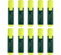 Confezione da 10 Evidenziatori Fluorescenti - Faber-Castell Textiliner 48 Evidenziatori - Pennarelli a Base d'Acqua, Colori Vivaci e Resistenti per Tessuti, Carta e Creazioni Artigianali.