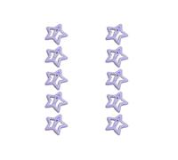 Confezione da 10 fermagli per capelli a forma di stella, eleganti e fluorescenti, a forma di stella, per la fotografia della sposa, diadema per coda di cavallo