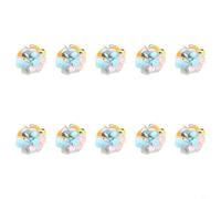 Confezione da 10 fermagli per capelli pasquali per bambini, glitterati, con motivo a uova e pulcini, accessori per feste primaverili, multicolore, leggeri, in PET con presa sicura, dimensioni