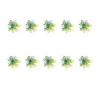 Confezione da 10 fermagli per capelli pasquali per bambini, glitterati, con motivo a uova e pulcini, accessori per feste primaverili, multicolore, leggeri, in PET con presa sicura, dimensioni