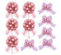 Confezione Da 10 Fiori A Nastro, Garza Di Neve, Fiori Eleganti, Fiori A Sfera Tridimensionali, Auto Per Matrimoni, Decorazioni Regalo, Fiocchi Decorativi, Nastri Per Scatole Regalo