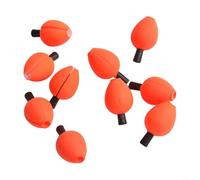 Confezione da 10 galleggianti antiscivolo in schiuma per pesca alla trota, profondità regolabile, indicatori di pesca con tubo (rosso)