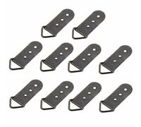 Confezione da 10 ganci a forma di L verde bronzo antico, a forma di anello a D, soluzioni per appendere quadri, opere d'arte, cornici e foto