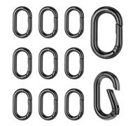 Confezione da 10 ganci a molla da 2,5 cm, piccoli moschettoni rotondi, portachiavi per borsa, borsa a tracolla, anelli a catena, clip di ricambio per campeggio, altalena, amaca, escursionismo, viaggi,