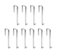 Confezione da 10 ganci appendiabiti in metallo da attaccare alla porta, si adattano a porte con spessore compreso tra 3.3cm e 4.2cm.