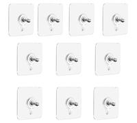 Confezione da 10 ganci da parete in acrilico con forte adesivo per camera da letto per una facile installazione e risparmio di spazio per appendere cornici