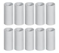 Confezione da 10 giunti dritti per collegamento tra tubi rigidi, diametro 16 mm, lunghezza 50mm, liscio, IP40, per interno, in PVC rigido, manicotto, per impianto elettrico fuori muro, grigio RAL7035