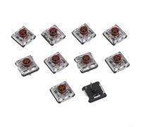 Confezione da 10 interruttori per tastiera meccanica a basso profilo, 1353 tattile lineare, 15 × 15 × 5,3 mm, durata della battuta di 100 m, funzionamento silenzioso, compatibile con SteelSeries e
