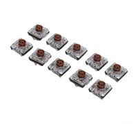 Confezione da 10 interruttori per tastiera meccanica a basso profilo, lineari, tattili, 50 gf, 1,3 mm, silenziosi, per SteelSeries Varmilo Custom Gaming Office (marrone)