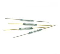 Confezione da 10 interruttori Reed normalmente aperti, 2 x 14 mm, per applicazioni a induzione, design leggero per spazi limitati (piede argento - tubo verde)