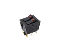 Confezione da 10 KCD6 16A 250V AC Interruttore a bilanciere tipo barca 6 pin con luce KCD8 20A125V(6Pin Red Cat Eye)