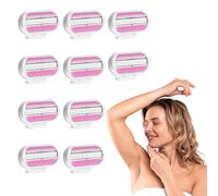Confezione da 10 lame di ricambio per rasoi Gillette Venus Extra Smooth da donna | 3 strati di ricariche lavabili | Lame lisce rosa | Facile da sostituire