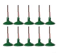 Confezione da 10 lampioni da parete con luci a LED in scala HO, luce bianca calda, 3 V CC, per modellismo ferroviario, include fili e resistenze