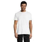 Confezione da 10 magliette a maniche corte da uomo, 100% cotone, Beagle, bianco, M