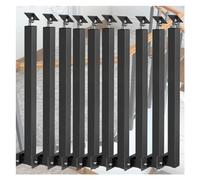 Confezione da 10 mandrini per ringhiera in metallo, regolabili a 270°, staffa superiore per terrazza e balcone, scale laterali, montanti in ferro nero, mandrini per corrimano per scale, finitura nera