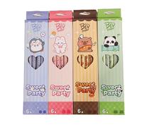 Confezione da 10 matite Wildlife - Otter/Panda/Coniglio/Pinguino Eco-System, impugnatura triangolare sicura per bambini (Forest to Ice Adventure)