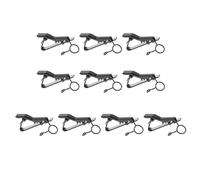 Confezione Da 10 Microfoni Da Bavero Cravatta Lavalier Microfono In Metallo Clip