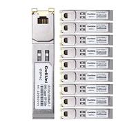 Confezione da 10 moduli ricetrasmettitori RJ45 in rame SFP, 10/100/1000Base-T 100 m per Cisco, Netgear, Mikrotik, Ubiquity, DLink ecc, interruttore aperto