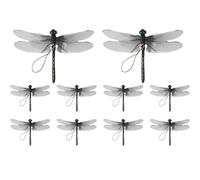 Confezione da 10 Mollette Repellenti a Forma di Libellula, Mollette Antizanzare 3D Artificiali, Senza Sostanze Chimiche Sicure per Bambini e Animali Domestici, (10 pcs)