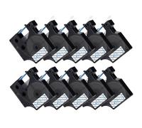 Confezione da 10 nastri per etichette 45013 45010 45018 12 mm 45016 45017 45022 45023 45024 Compatibile con l'etichettatrice D1 LabelManager 160 280(10PK Gold on Black)