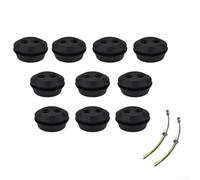 Confezione da 10 occhielli in gomma per serbatoio del carburante per decespugliatore con design a doppio foro abbinato apertura 21,5 mm