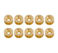 Confezione da 10 occhielli per decespugliatore in ottone, parti di ricambio per decespugliatore, diametro esterno 14 mm, diametro interno 4,3 mm, compatibili con attrezzi da giardino