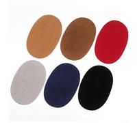 Confezione da 10 paia di toppe in tessuto cucito fai da te, eleganti design ovali in finta pelle scamosciata, per il restauro di vestiti (cammello)