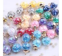 Confezione da 10 paillettes a forma di stella per decorazioni a sfera di cristallo per qualsiasi vacanza o uso creativo nel tuo spazio (rosso)