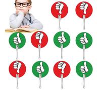 Confezione Da 10 Palette Per Voto In Classe Con Pollice In Su E Pollice In Giù, Cartello In Plastica Con Pollice In Alto, Pratici Materiali Per Eventi In Classe Per Insegnanti, Palette Per Sì O