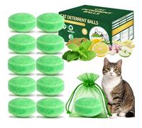 Confezione da 10 palline naturali repellenti per gatti per interni ed esterni, sicure per animali domestici, non tossiche, deterrenti per gatti lontano da cortile, giardino, mobili e altro ancora