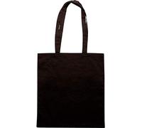 CONFEZIONE DA 10 PEZZI - BORSE SHOPPER IN TESSUTO DI COTONE COLORATI CM 38x42 (Nero)