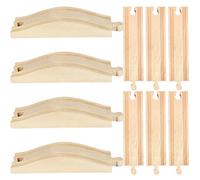 Confezione da 10 pezzi di espansione per binari in legno, accessori compatibili con tutte le principali ferrovie in legno massiccio