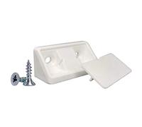 Confezione da 10 pezzi di staffe per mensole bianche 44 x 20 x 20 mm, giunti angolari in plastica 90 gradi, angolo retto, viti incluse (10, bianco)
