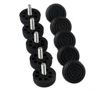 Confezione da 10 pezzi in altezza regolabile, con base in plastica e filettatura metrica, adatta per la personalizzazione dell'altezza dei mobili (M6 x 30 x 20 mm)