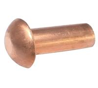 CONFEZIONE DA 10 PEZZI - RIBATTINI A TESTA TONDA 5x25MM - IN RAME