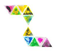Confezione da 10 Piastrelle Liquide per Pavimento a Forma di Triangolo - Piastrelle per Pavimento in Gel Colorate - Attrezzatura per Stanze Sensoriali per Bambini e Piccoli(20 * 17 * 0.24in)