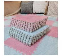 Confezione da 10 piastrelle puzzle for tappeti ad incastro, 30,5 x, cm, multicolore,Tappetini in schiuma(Blue+pink)