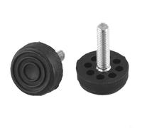 Confezione da 10 piedini regolabili per mobili con base in plastica e filettatura metrica, progettati per aumentare l'altezza dei mobili e proteggere le piastre inferiori (M8 x 30 x 30 mm)