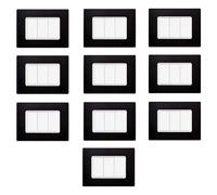 CONFEZIONE DA 10 PLACCHE IN ALLUMINIO, COMPATIBILE CON BTICINO MATIX, 3 MODULI/POSTI, COLORE NERO, ALTA QUALITA', STILE ELEGANTE E MODERNO, SERIE SOLAR, PLACCA PER INTERRUTTORI/PRESE, SERIE CIVILE