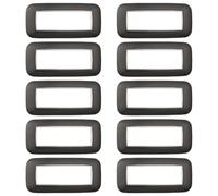 CONFEZIONE DA 10 PLACCHE OR RROTONDATE, IN TECNOPOLIMERO, COMPATIBILE CON BTICINO AXOLUTE, 6 MODULI/POSTI, ACCIAIO SCURO, ALTA QUALITA', DESIGN ELEGANTE E MODERNO, PER INTERRUTTORI/PRESE