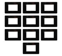 CONFEZIONE DA 10 PLACCHE SLIM IN TECNOPOLIMERO, COMPATIBILE CON BTICINO AXOLUTE AIR, 3 MODULI/POSTI, COLORE NERO, SOTTILE, ALTA QUALITA', DESIGN ELEGANTE E MODERNO, PER INTERRUTTORI/PRESE