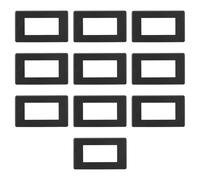 CONFEZIONE DA 10 PLACCHE SLIM IN TECNOPOLIMERO, COMPATIBILE CON BTICINO AXOLUTE AIR, 4 MODULI/POSTI, ACCIAIO SCURO, SOTTILE, ALTA QUALITA', DESIGN ELEGANTE E MODERNO, PER INTERRUTTORI/PRESE