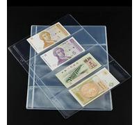 Confezione da 10 porta banconote a 4 tasche per collezioni numismatiche basate su carta e applicazioni di archiviazione archivistiche