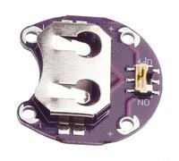 Confezione da 10 porta batterie a bottone con interruttore a scorrimento - Modulo di montaggio compatibile con Lilypad per Arduino, Wearables & E-Textiles - 29x30mm PCB Bo