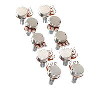 Confezione da 10 potenziometri con albero diviso da 500 K con terminale a 3 pin, adatto per un facile cablaggio in circuiti amplificatori per chitarra, potenziometro per chitarra con albero in metallo