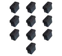 Confezione da 10 prese 10A 16A bipasso bivalente, Moduli neri, Compatibile Con Vimar Arke', antenna, ethernet, TV, antenna, USB, schuko, Per Placche originali e compatibili