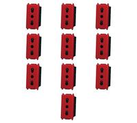 Confezione da 10 prese 10A 16A bipasso bivalente rossa, Moduli Rossi, Compatibile Con Vimar Plana, antenna, ethernet, TV, antenna, USB, schuko, Per Placche originali e compatibili